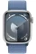 Apple Watch Series 9 GPS 41mm Silver Aluminum Case with Winter Blue Sport Loop